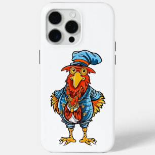 Funny Bossy Cartoon Rooster iPhone 15 Pro Max Case
