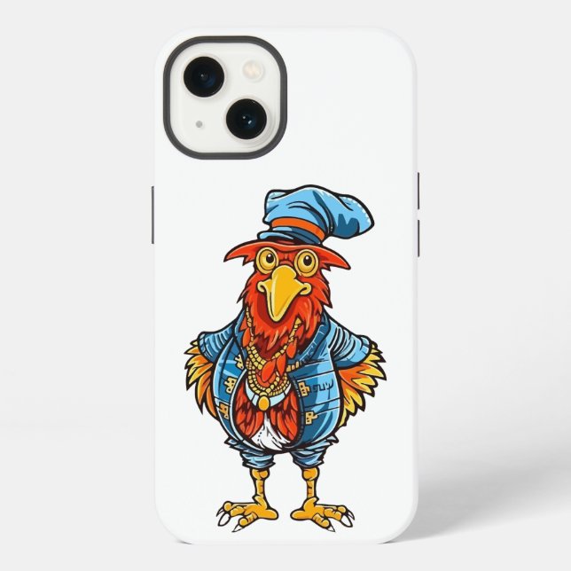 Funny Bossy Cartoon Rooster iPhone Case (Back)