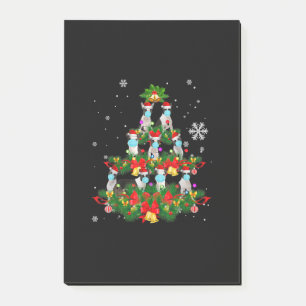 Funny Boston Terrier Christmas Tree Dog Mask Xmas Post-it Notes