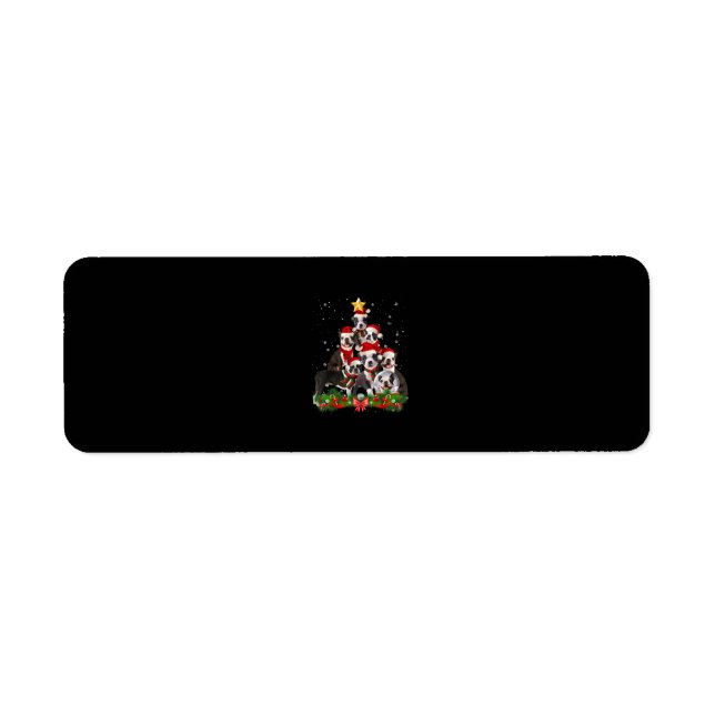 Funny Boston Terrier Dog Christmas Tree Gift (Front)