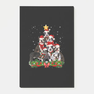 Funny Boston Terrier Dog Christmas Tree Gift Post-it Notes