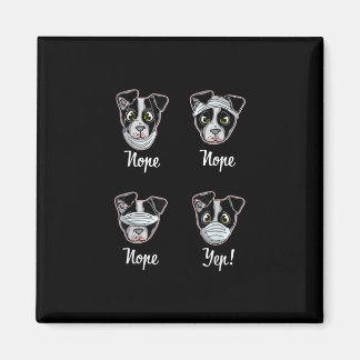 Funny Boston Terrier Gift Mouth Nose Mask Dogs T-S Magnet