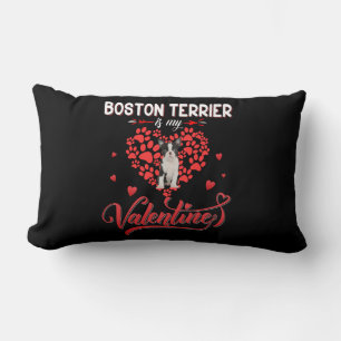 Funny Boston Terrier Is My Valentine Lumbar Pillow