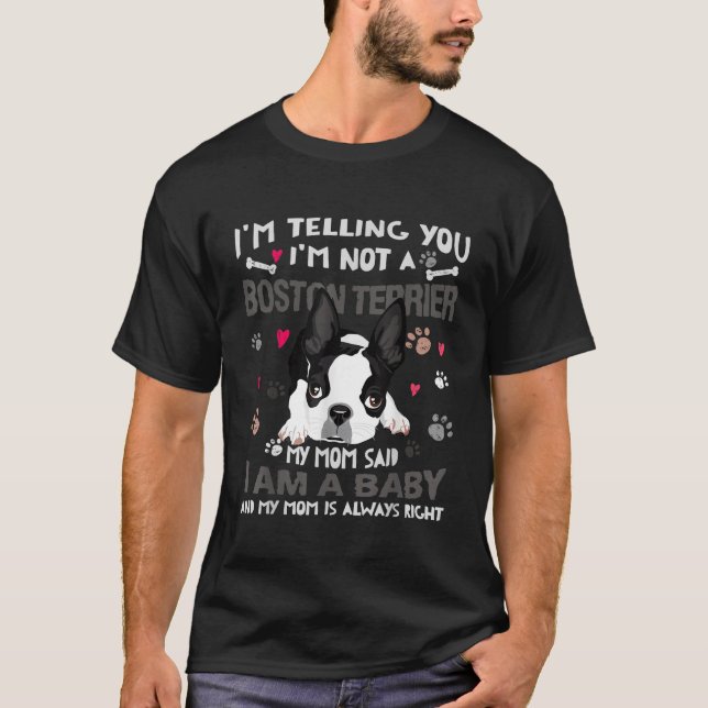 Funny Boston Terrier Tee Dog Mom Mother Dogs Bosti (Front)