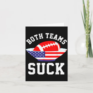 Funny both teams suck super football party sports card