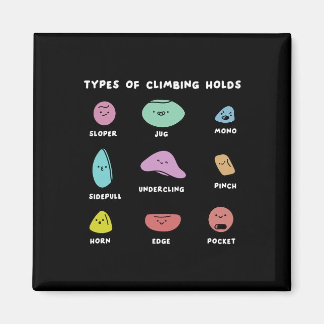 Funny Bouldering Boulderer Indoor Rock Wall Climbe Magnet (Front)