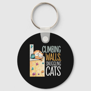 Funny Bouldering Cat – Rock Climbing And Cat Lover Keychain