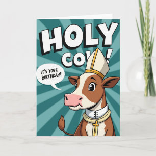 Funny Bovine Birthday Card