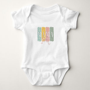 Funny Bow Coquette Mama Flowers Mother’s Day Baby Bodysuit