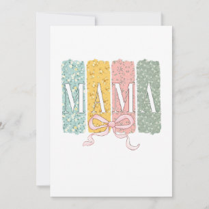 Funny Bow Coquette Mama Flowers Mother’s Day   Invitation