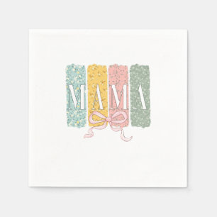 Funny Bow Coquette Mama Flowers Mother’s Day   Napkin
