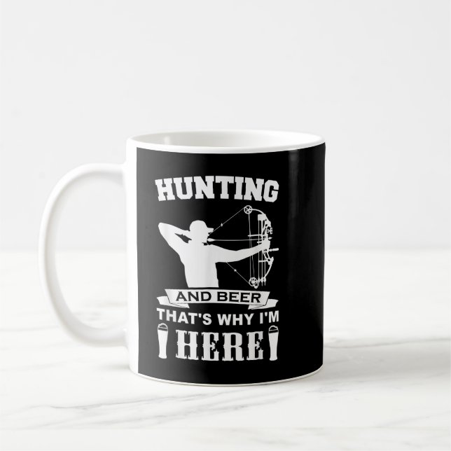 Funny Bowhunt Shirt Archer Hunting Deer Hunter Bow Coffee Mug (Left)