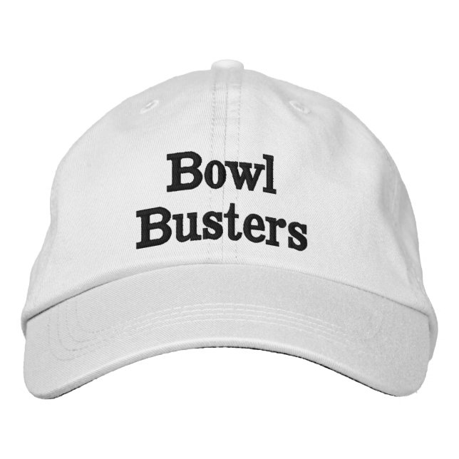 Funny Bowl Busters Lawn Bowls Name,  Embroidered Hat (Front)