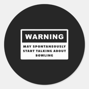 Funny Bowler Bowling  Classic Round Sticker