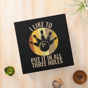 Funny Bowler Quote Retro Vintage Bowling Ball Binder