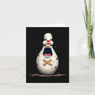 Funny Bowlers Scared Bowling Pin Graphic For Men W Card