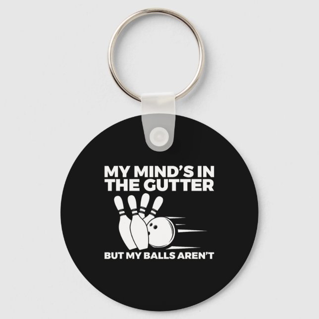 Funny Bowling 1  Keychain (Front)