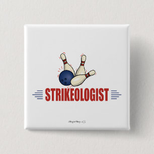Funny Bowling 2 Inch Square Button