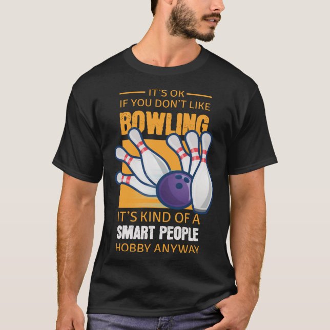 Funny Bowling Apparel Smart People Gift Pullover H (Front)