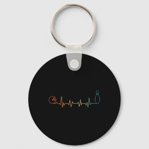 Funny Bowling Art For Men Women Bowler Gag Novelty Keychain
