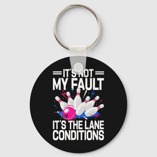 Funny Bowling Art For Women Men Bowler Bowling  Keychain (Front)