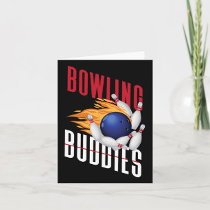 Funny Bowling Besties Friends Bowling Buddies  Card