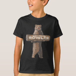 Funny Bowling Bowler Bear-y Awesome Saying T-Shirt
