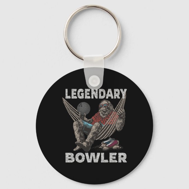 Funny Bowling Bowler Legendary Saying  Keychain (Front)