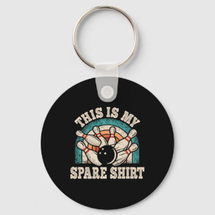 Funny Bowling Bowler Retro This Is My Spare Keychain