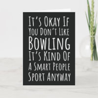 Funny Bowling Card Bowler Team Strike Spare Player