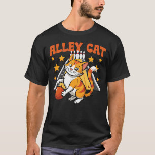 Funny Bowling Cat Pun Alley Cat T-Shirt