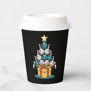 Funny Bowling Christmas Tree Lights Xmas Gifts Paper Cups