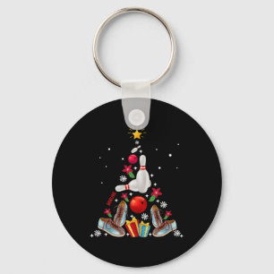 Funny Bowling Christmas Tree Ornament Decor Merry  Keychain