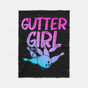 Funny Bowling Design For Girls Women Bowler Bowlin Fleece Blanket