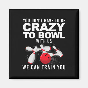 Funny Bowling Design For Men Women Kids Bowler Bow Magnet