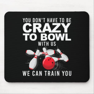 Funny Bowling Design For Men Women Kids Bowler Bow Mouse Pad