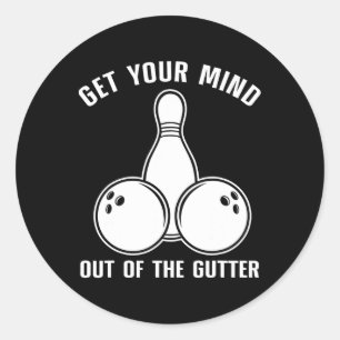Funny Bowling Design For Men Women Kids Bowling Lo Classic Round Sticker