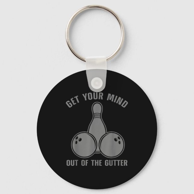 Funny Bowling Design For Men Women Kids Bowling Lo Keychain (Front)