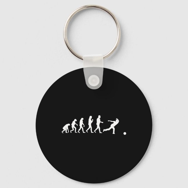 Funny Bowling Evolution Gift Bowler Sports Player  Keychain (Front)