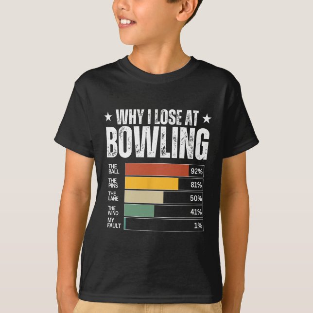 Funny Bowling Excuses  T-Shirt (Front)