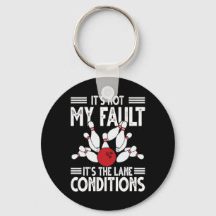 Funny Bowling For Men Women Bowler Bowling Keychain