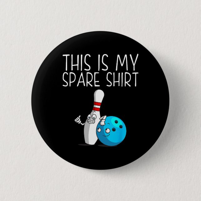 Funny Bowling Gift For Men Women Cool Bowler Spare 2 Inch Round Button (Front)