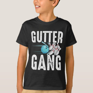 Funny Bowling Gift For Men Women Cool Gutter Gang T-Shirt