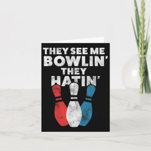 Funny Bowling Gift For Men Women Or Dad Card