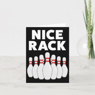 Funny Bowling Gift Shirt For Men Or Dad Nice Rack Card