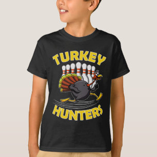 Funny Bowling Kids Turkey Hunters T-Shirt