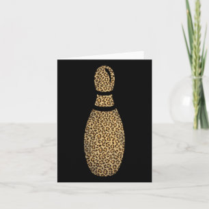 Funny Bowling Leopard Pin Cheetah Card
