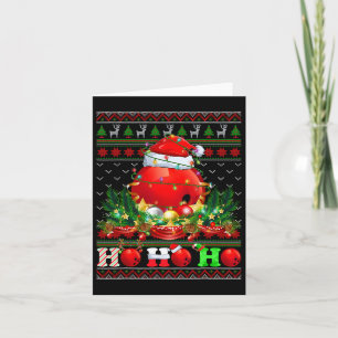 Funny Bowling Ll Xmas Tree Lights Ugly Christmas S Card