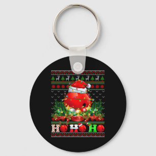 Funny Bowling Ll Xmas Tree Lights Ugly Christmas S Keychain