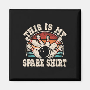 Funny Bowling Lover Bowler Retro This Is My Spare Magnet